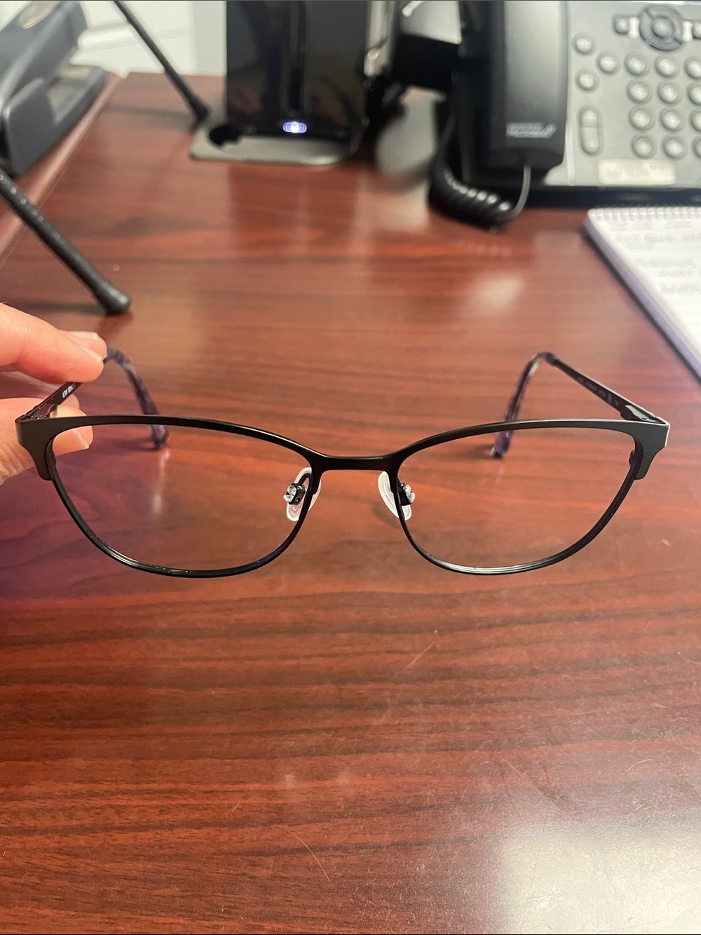 Marchon Black Women's Metal Frame Glasses 52-16-135